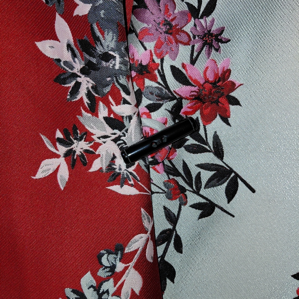 IC‎ By Connie K Floral Jacquard Kimono Style Blazer Women's Sz XS - Picture 7 of 7